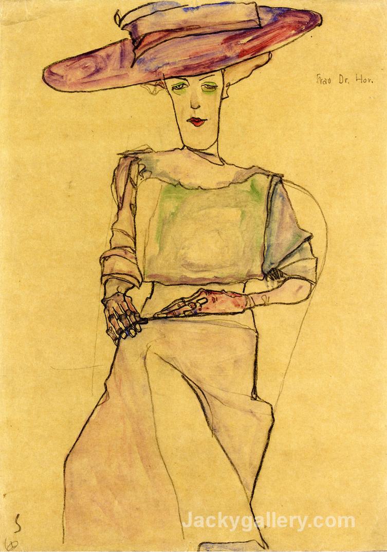 Portrait of Madame Dr. Horak by Egon Schiele paintings reproduction